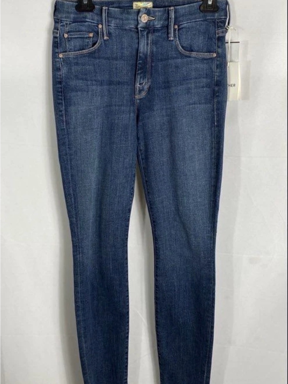 Mother Women's The Looker Ankle Fray Jeans Girl Crush Blue Skinny NWT Size 27